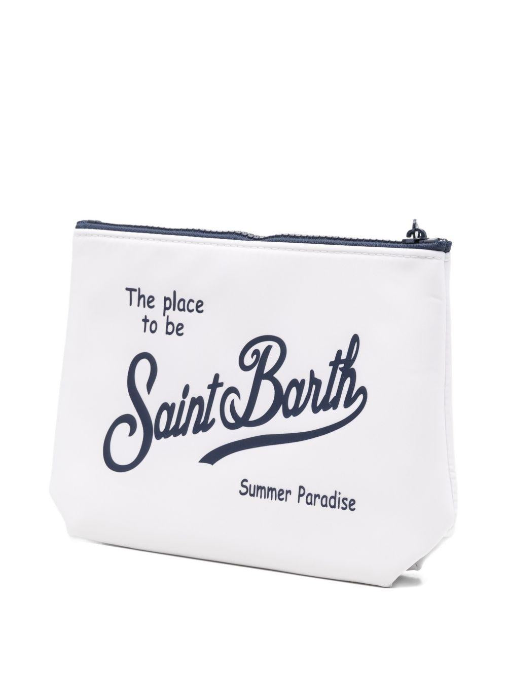 Pochette Aline MC2 Saint Barth bianca con logo a contrasto sul davanti ALI0053 07547L MC2 ST. BARTH KIDS