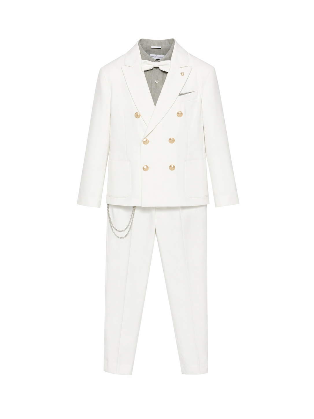 Completo confort per bambino Colorichiari bianco con bottoni color oro MC508358 4795 15 COLORICHIARI