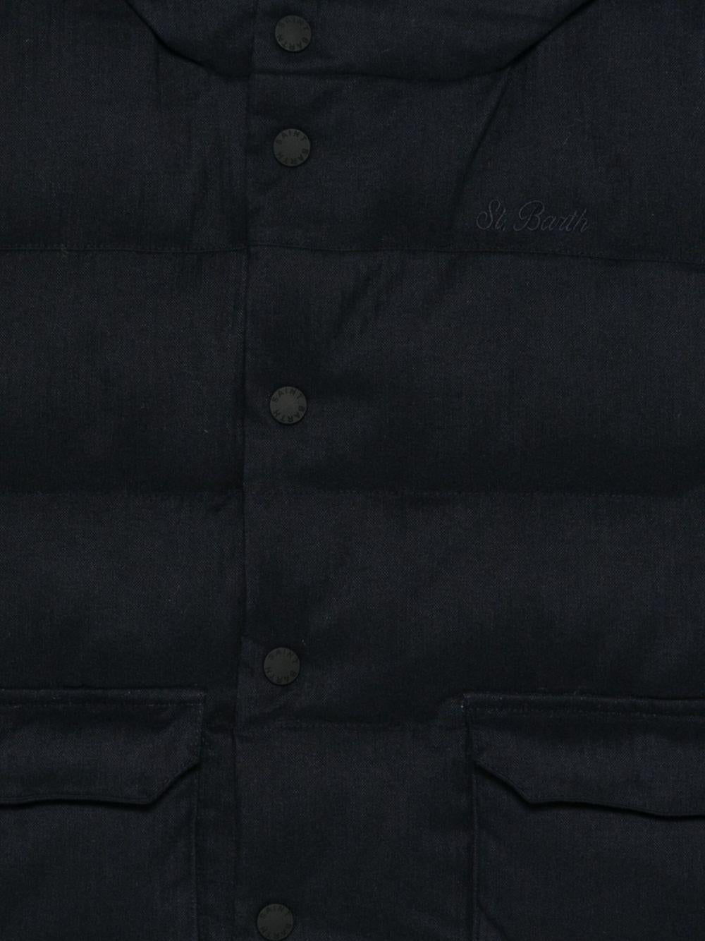 Giubbino Baxter P Jr Flannel per bambino MC2 Saint Barth Kids blu con stampa grafica sul retro BAX0009 00050I MC2 ST. BARTH KIDS