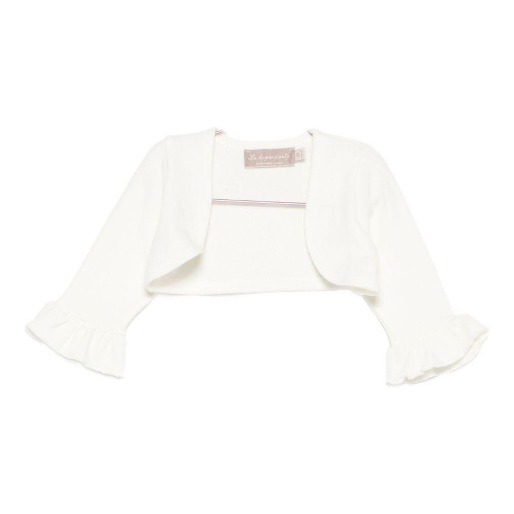 Cardigan per neonata La Stupenderia bianco con dettagli arricciati 1TCGC24 M16 LA STUPENDERIA
