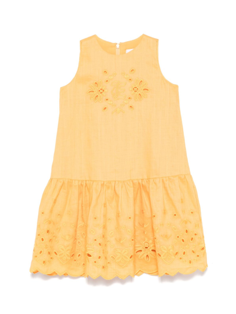 Abito per bambina Ermanno Scervino Junior giallo in pizzo sangallo SFAB058CLI007 7254 ERMANNO SCERVINO JUNIOR