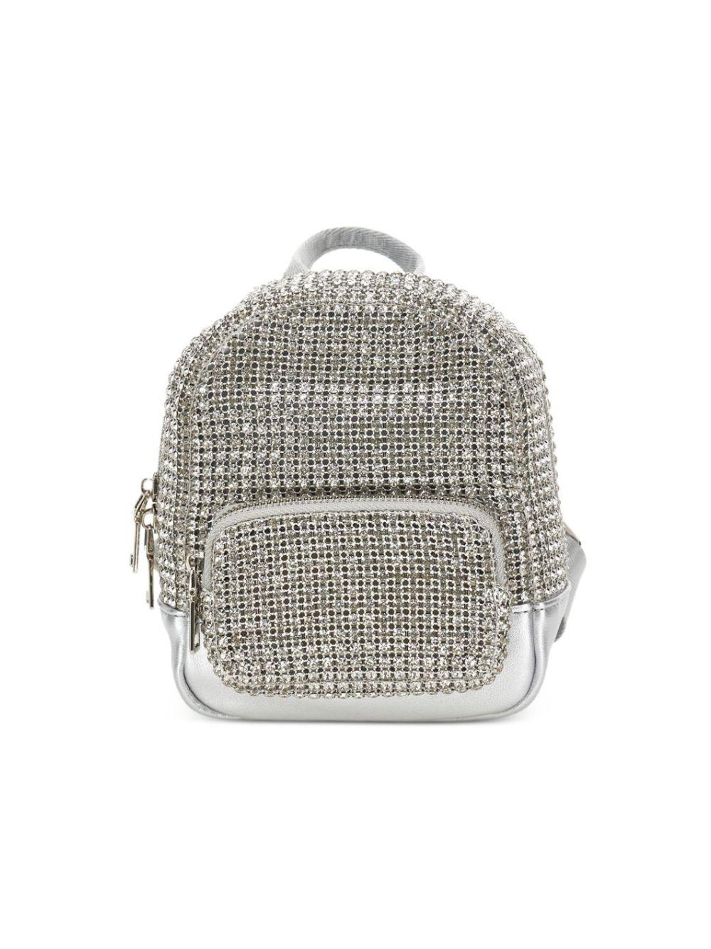 Zaino per bambina Monnalisa Kids argento con decorazione con strass 79H002 8069 0075 MONNALISA KIDS