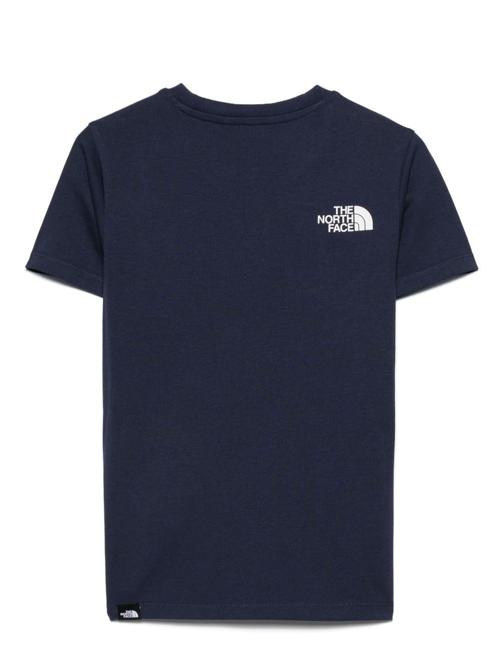 T-shirt per bambino The North Face Kids blu con dettaglio logo NF0A87T4 8K21 THE NORTH FACE KIDS