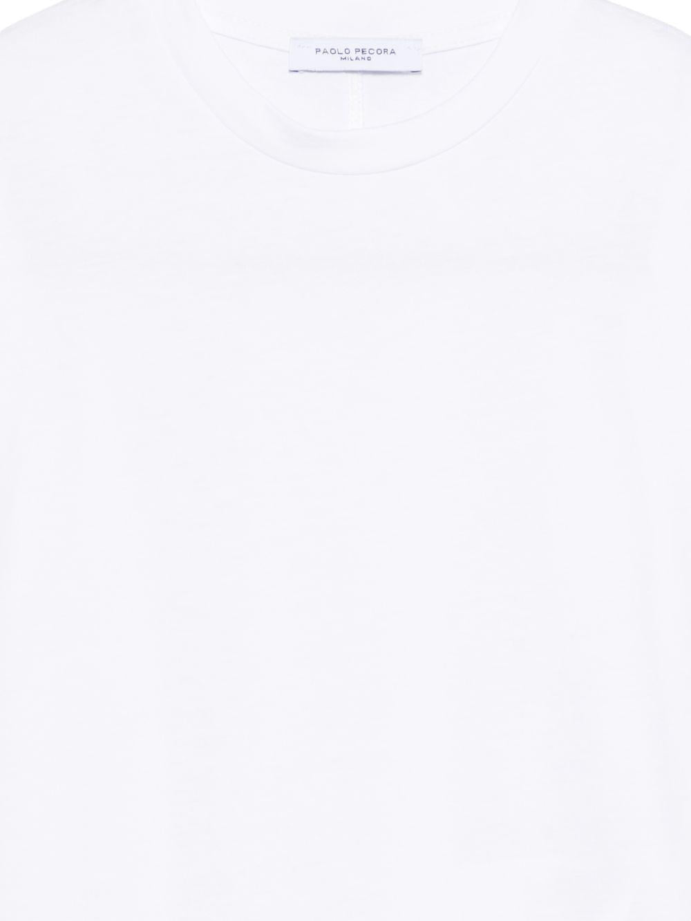 T-shirt per bambino Paolo Pecora Kids bianca con maniche corte PP4367 GESSO PAOLO PECORA KIDS