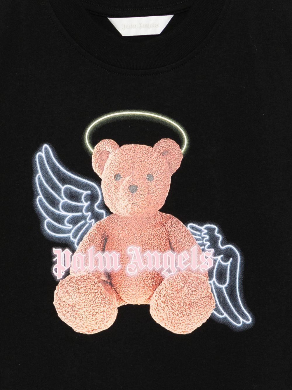 Abito per bambina Palm Angels Kids nero con stampa Teddy Bear PGDH003S26JER001 110 PALM ANGELS KIDS