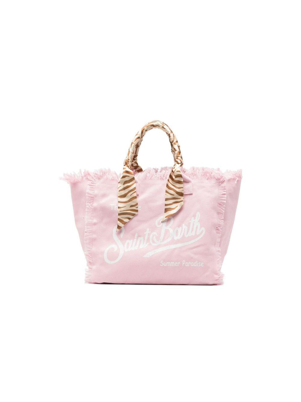 Borsa Vanity MC2 Saint Barth rosa con manici avvolti da foulard VANI045 09249L MC2 ST. BARTH KIDS