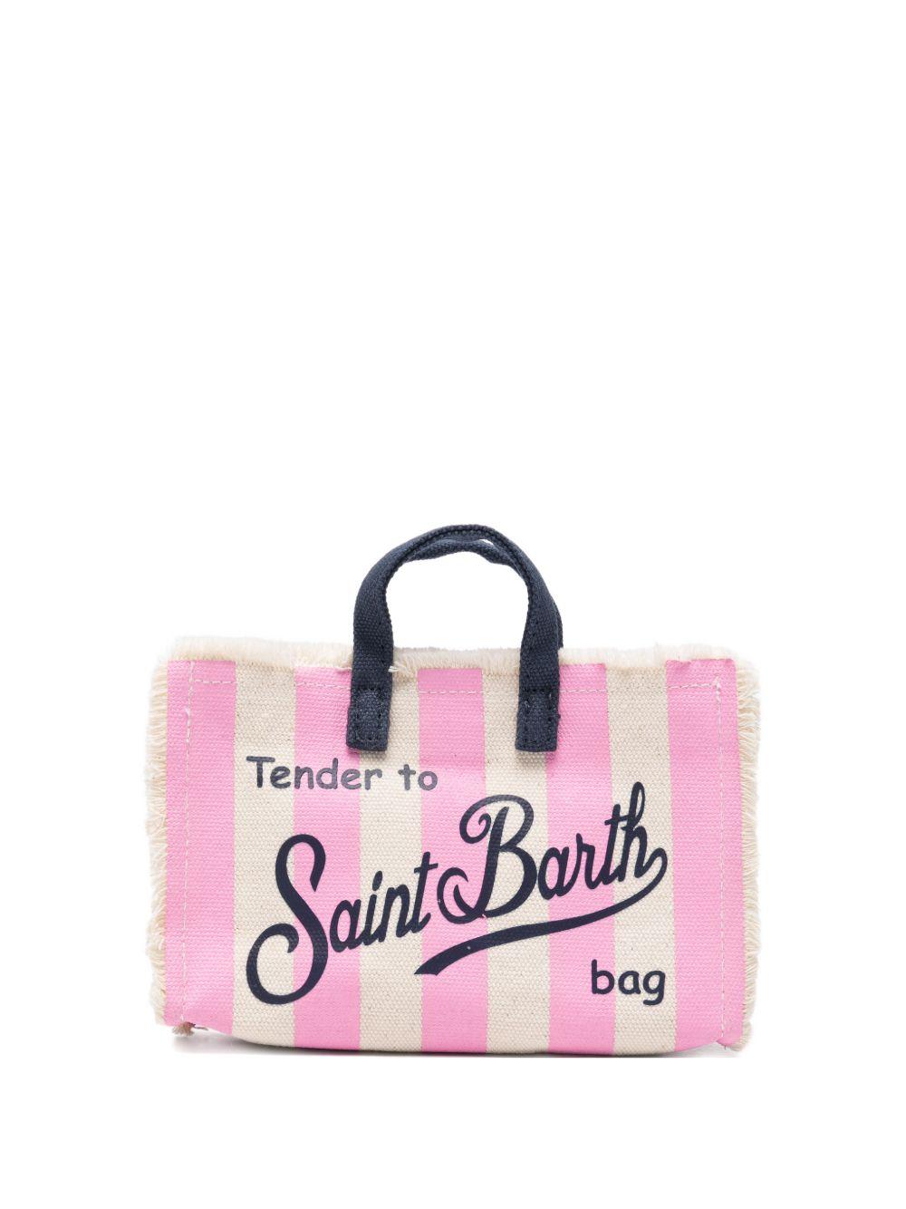 Phone bag MC2 Saint Barth beige e rosa con stampa logo PHONE001 00716L MC2 ST. BARTH KIDS