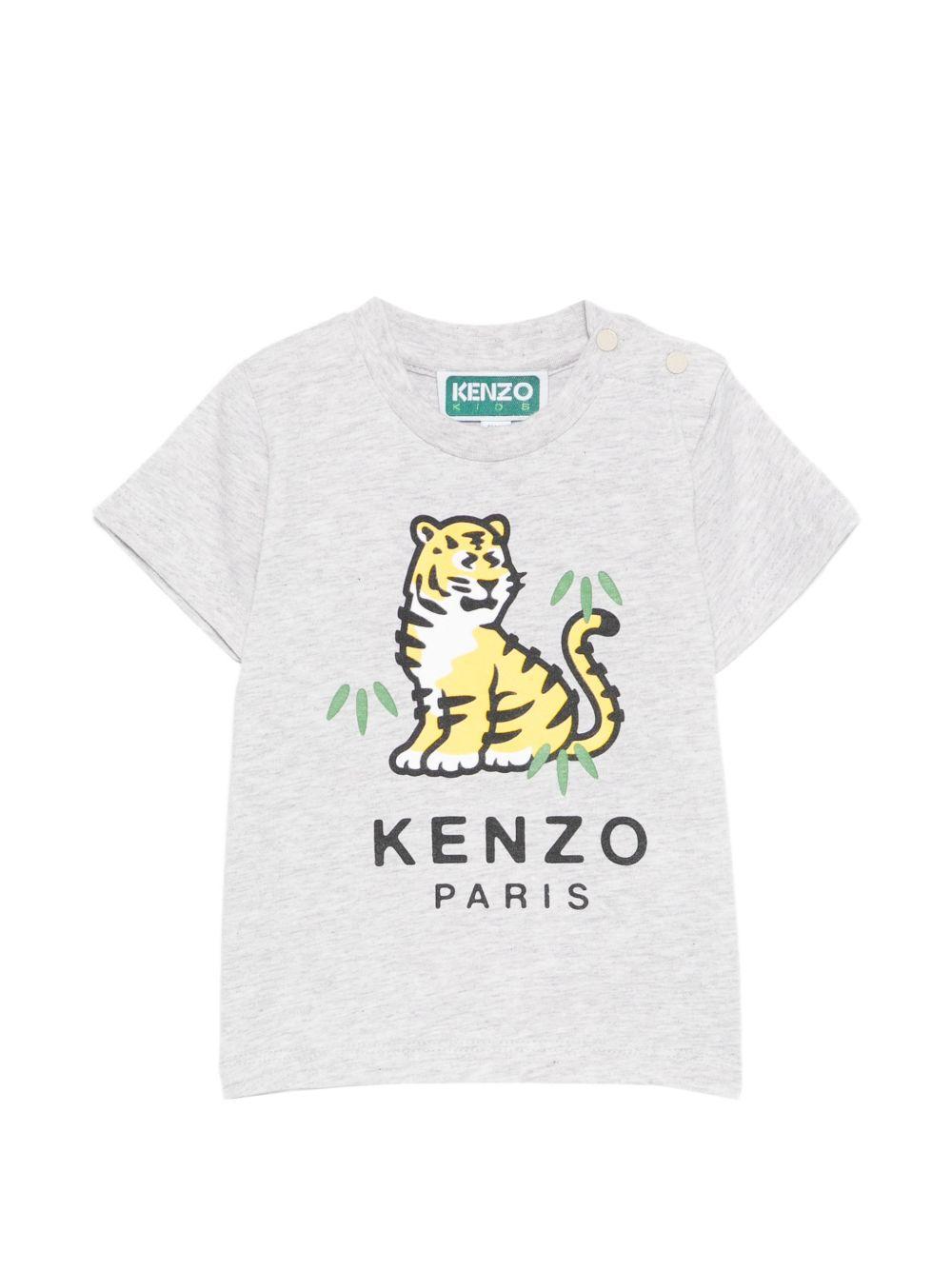 T-shirt per neonato Kenzo Kids bianca con stampa grafica K61722 A16 KENZO KIDS