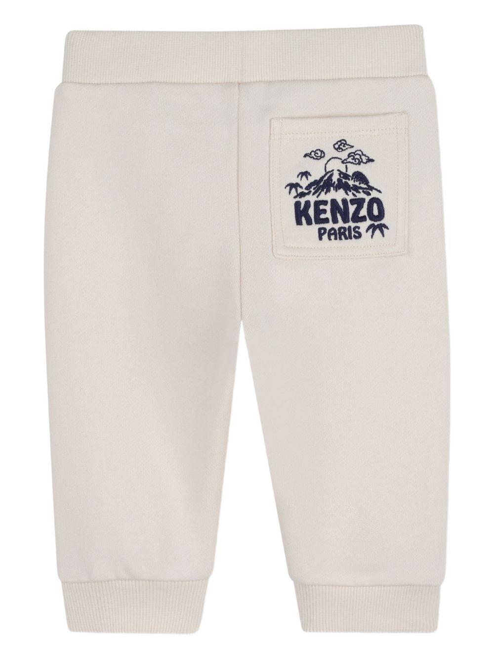 Set felpa e pantaloni per neonato Kenzo Kids blu e bianco con logo K61706 84N KENZO KIDS