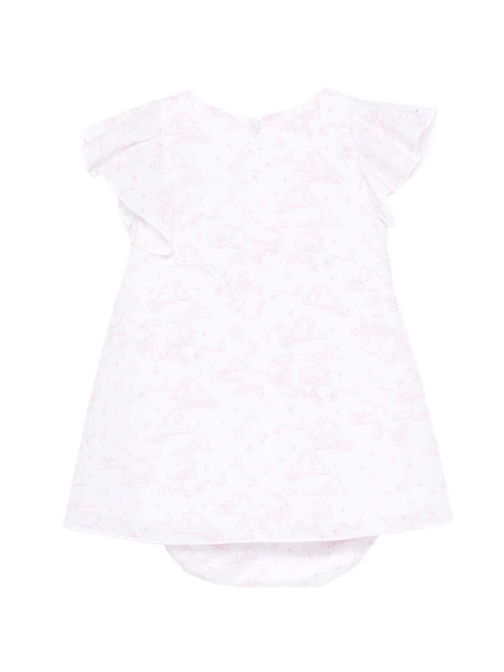 Abito per neonata Givenchy Kids bianco con stampa grafica all-over H31271 N54 GIVENCHY KIDS