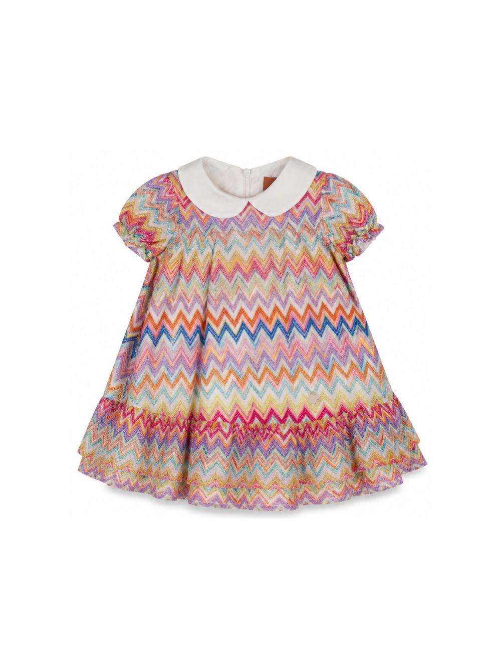 Abito per neonata Missoni Kids multicolore con ruches MY1031 Q0107 999 MISSONI KIDS