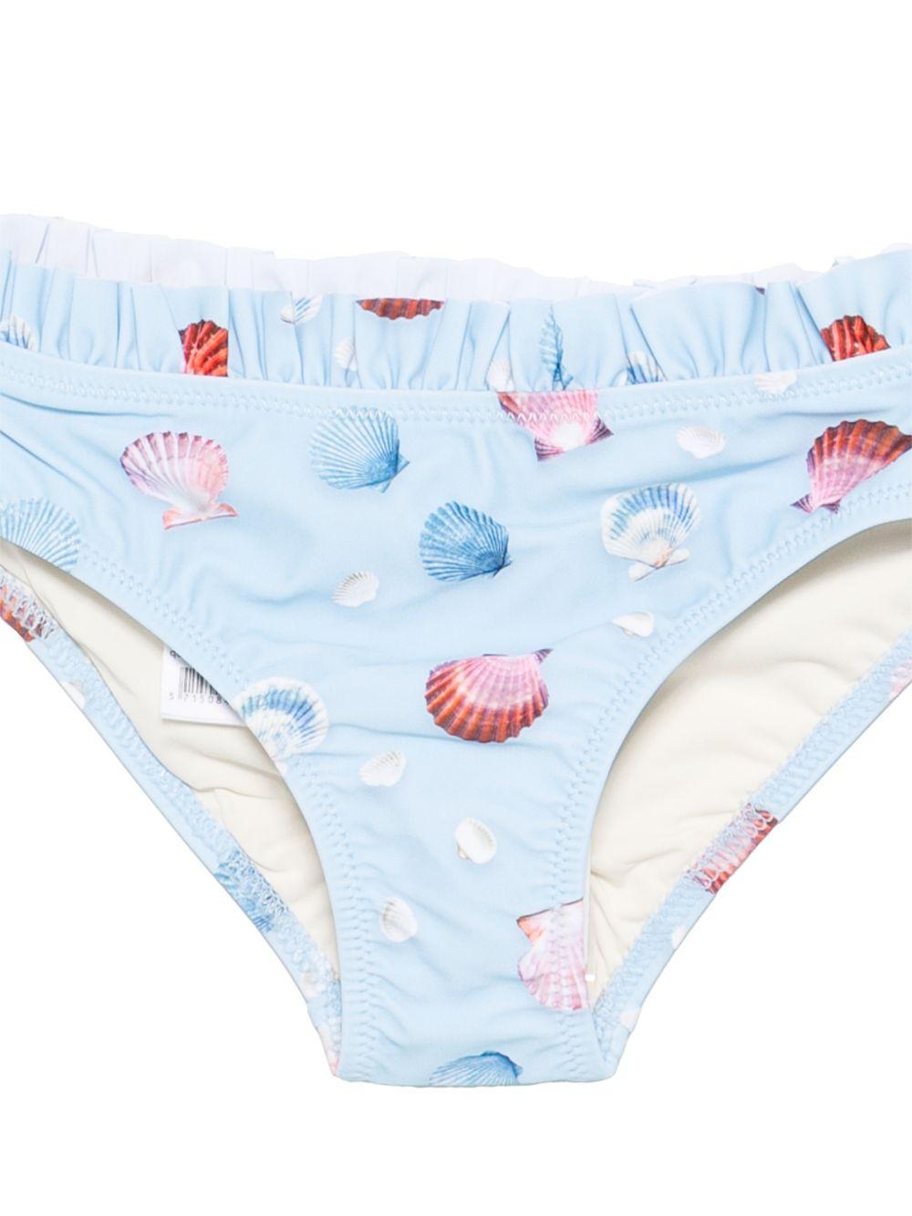 Set 2 pezzi per bambina Molo azzurro con stampa conchiglia all-over 8S26P101 9528 MOLO