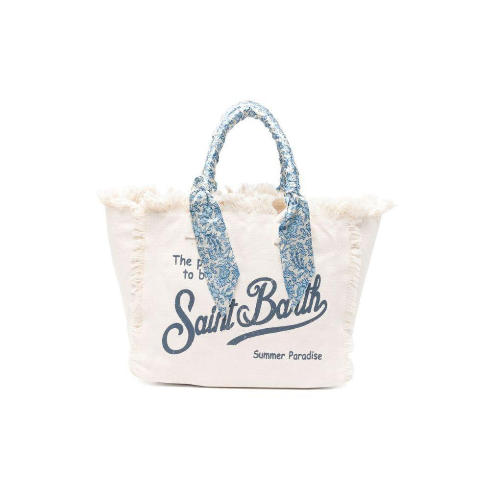 Borsa Vanity MC2 Saint Barth bianco con manici avvolti da foulard VANI045 09243L MC2 ST. BARTH KIDS