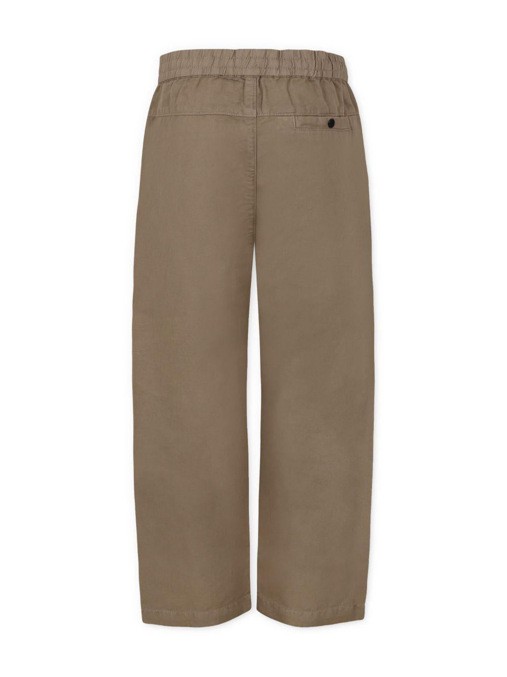 Pantaloni per bambino C.P. Company Kids marrone modello cargo con logo CUP00MLZC01 20262 C.P.COMPANY KIDS