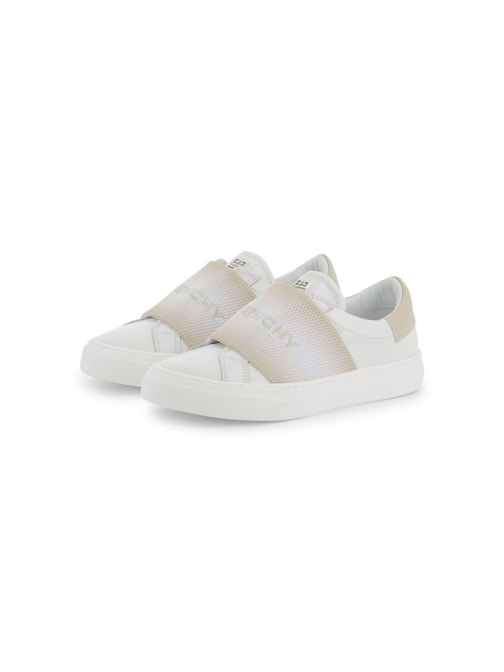 Sneakers per bambina Givenchy Kids bianco con ricamo con logo H30673 184 GIVENCHY KIDS