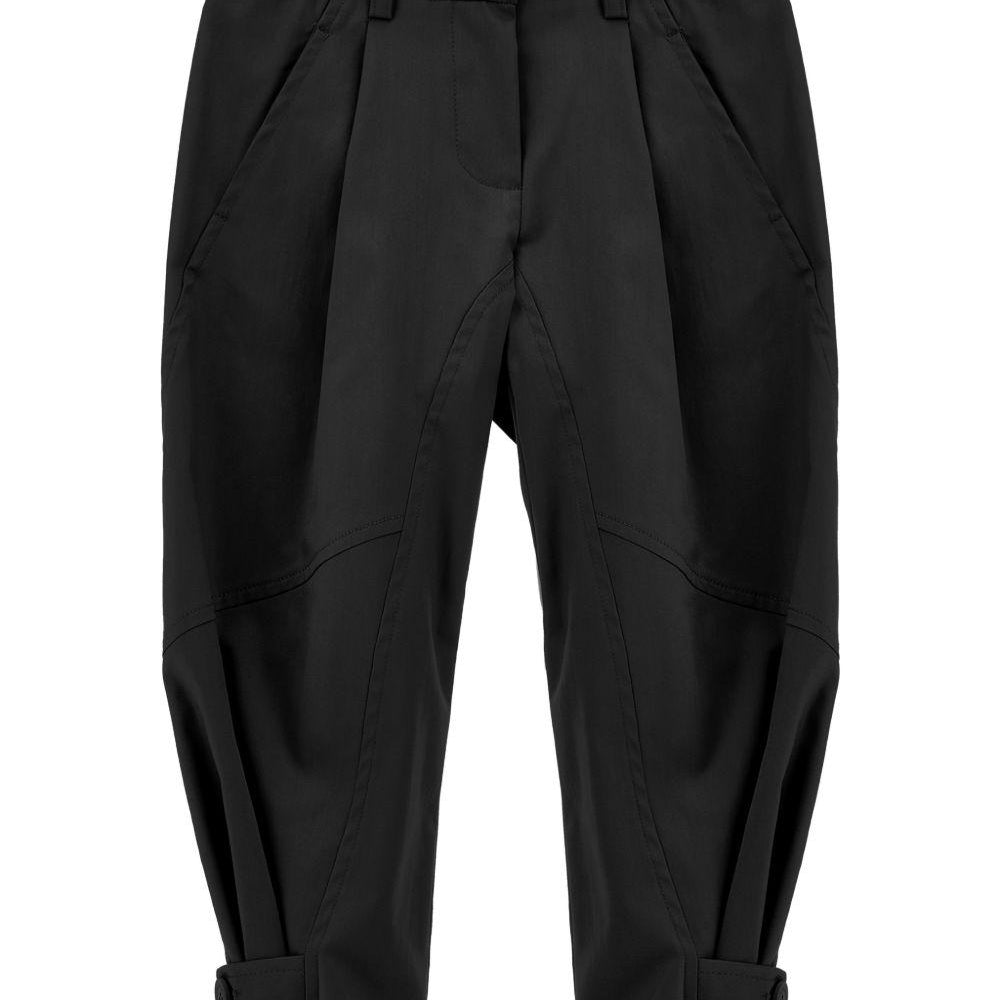 Pantaloni per bambina Monnalisa neri con vita elasticizzata 17G402 7301 0050 MONNALISA