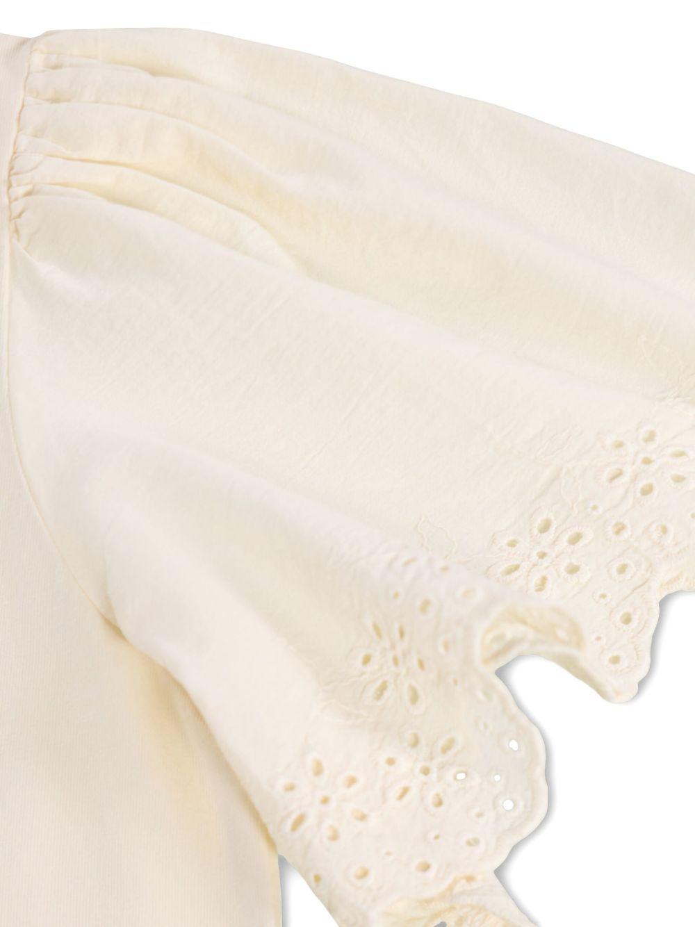 T-shirt Ritza per bambina Molo beige con dettagli occhielli 2S26A207 2444 MOLO