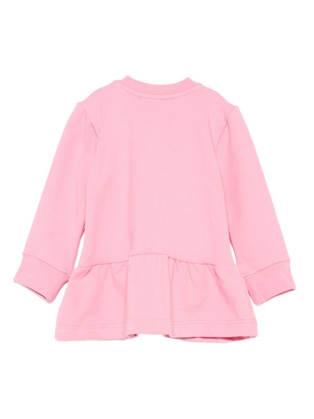 Abito per neonata MSGM Kids rosa con stampa di gatto F5MSNGDR289 MS038 MSGM KIDS