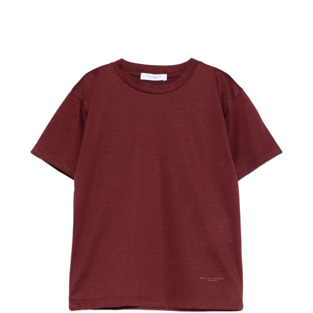 T-shirt per bambino Paolo Pecora Kids rosso ciliegia con maniche corte PP4219 CHERRY PAOLO PECORA KIDS