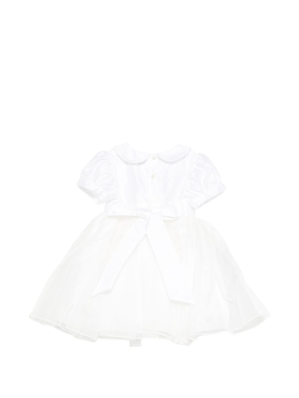 Abiti eleganti per neonata Mariella Ferrari bianco con colletto alla Peter Pan ATI9NB 074 MARIELLA FERRARI