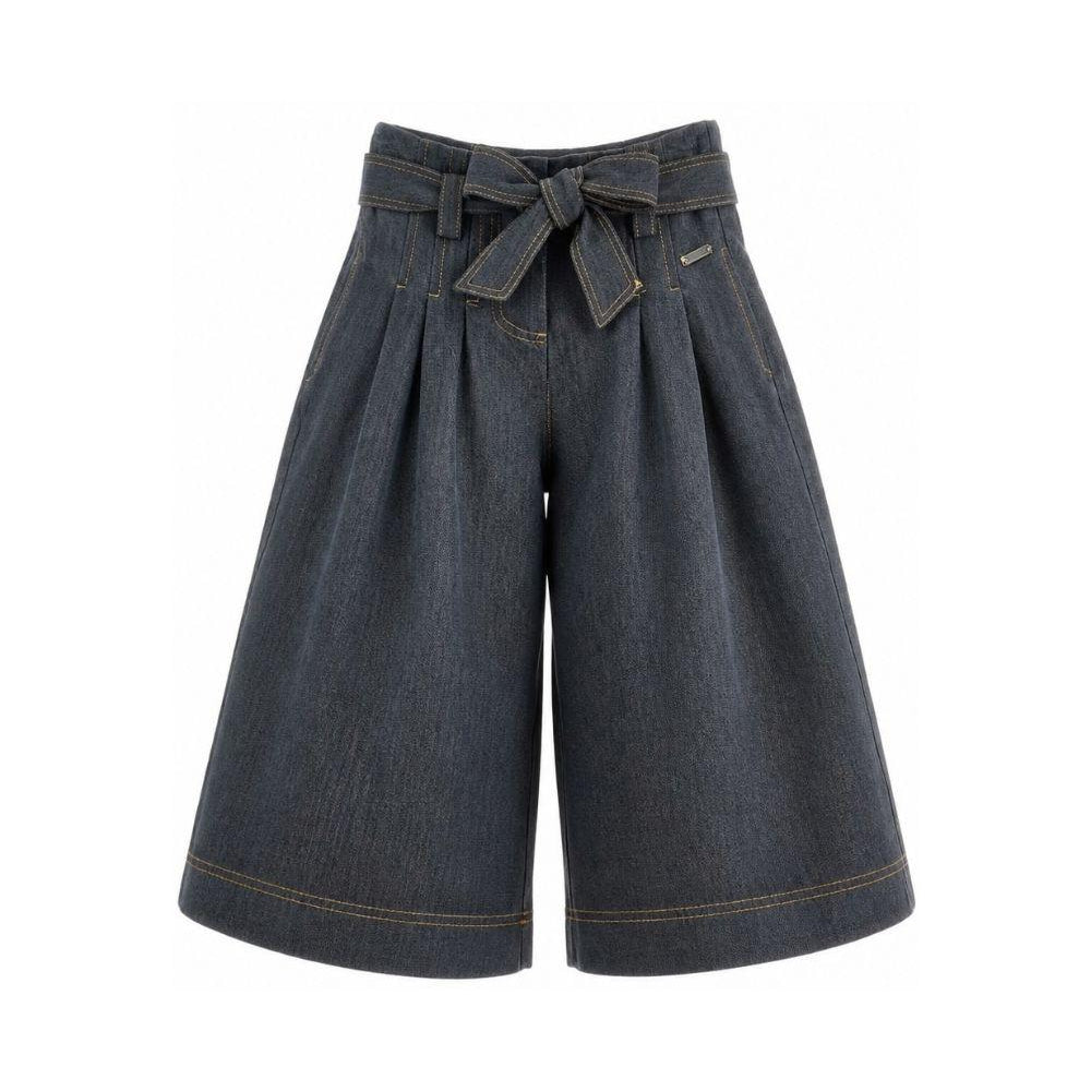 Pantaloni per bambina Monnalisa Kids grigi con dettagli plissettati 17H400 8208 032F MONNALISA KIDS