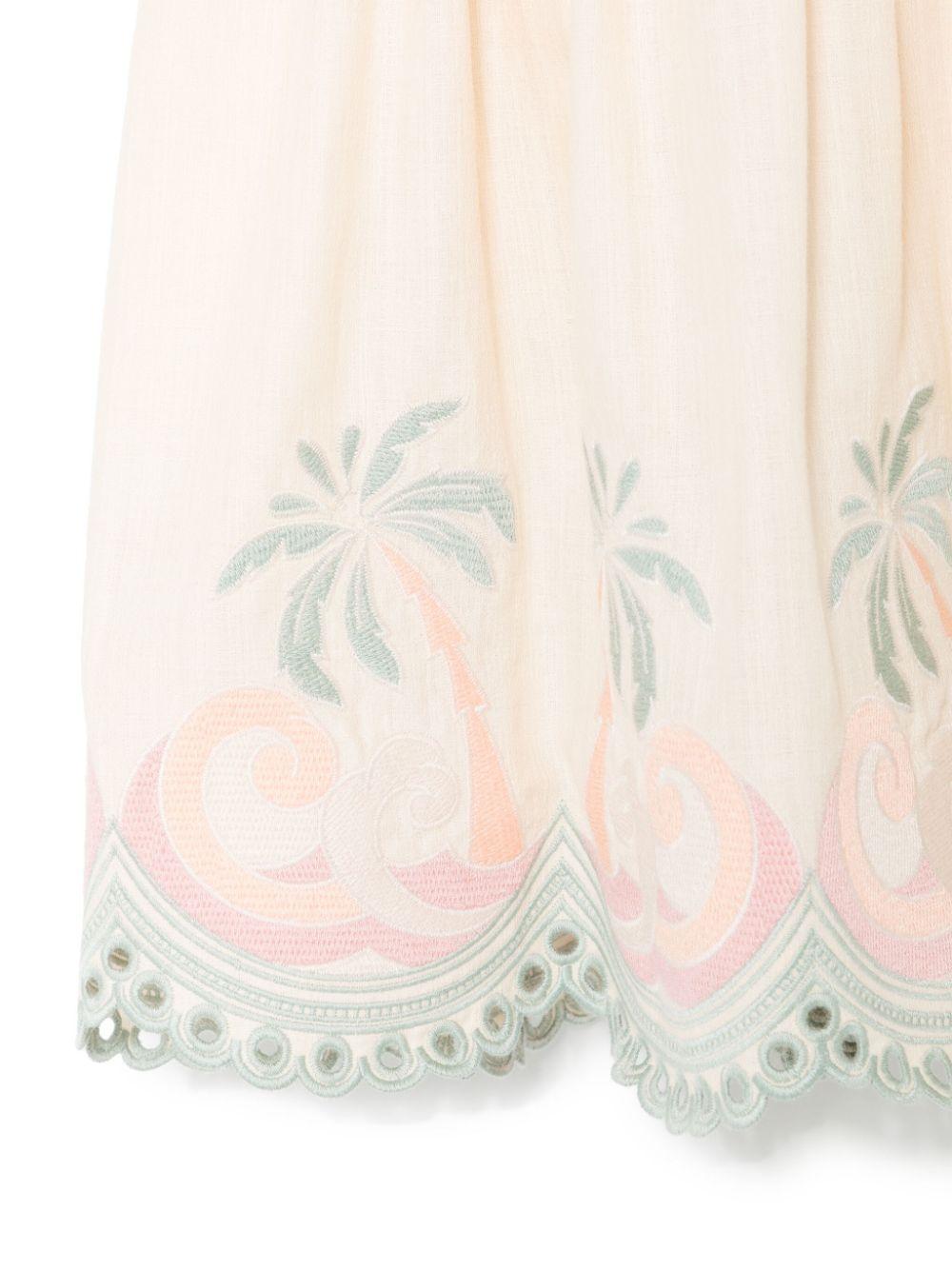Abito per bambina ZIMMERMANN Kids Tallow beige con dettaglio ruches 0894DR S253 ZIMMERMANN KIDS