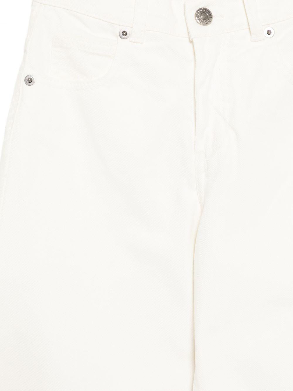 Jeans per bambina Douuod Kids bianchi con orlo sfrangiato DY6Q30 Z3702 101 DOUUOD KIDS