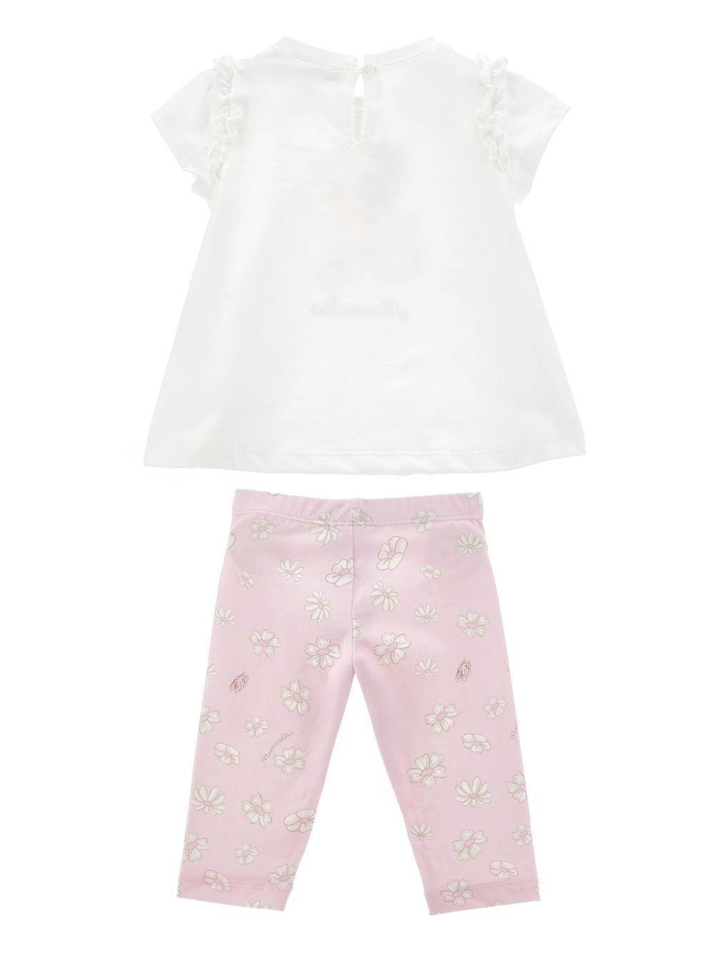 Completo per neonata Monnalisa multicolore con stampa grafica 31G503 7666 9001 MONNALISA KIDS