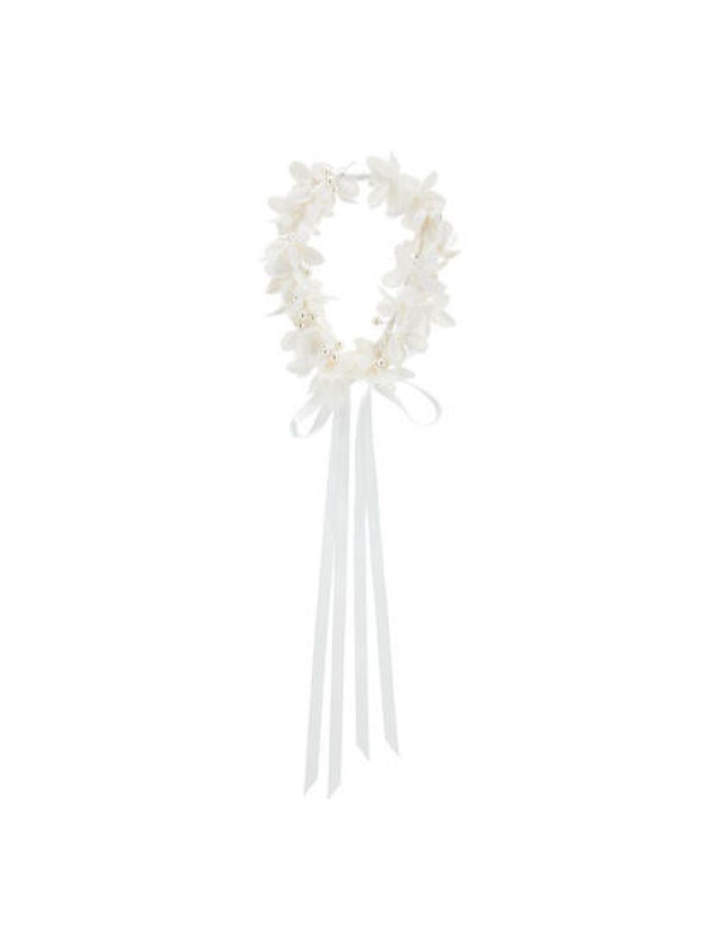 Coroncina per capelli per bambina Monnalisa bianca con decorazione floreale 79G008 7097 0092 MONNALISA KIDS