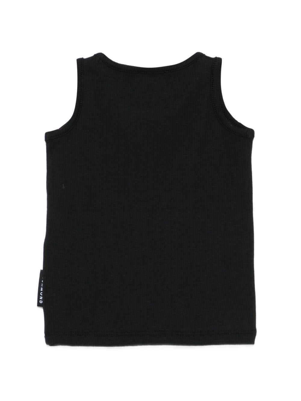 Canotta per neonati John Richmond Junior nera con dettaglio logo RIP26037CN BLACK JOHN RICHMOND KIDS
