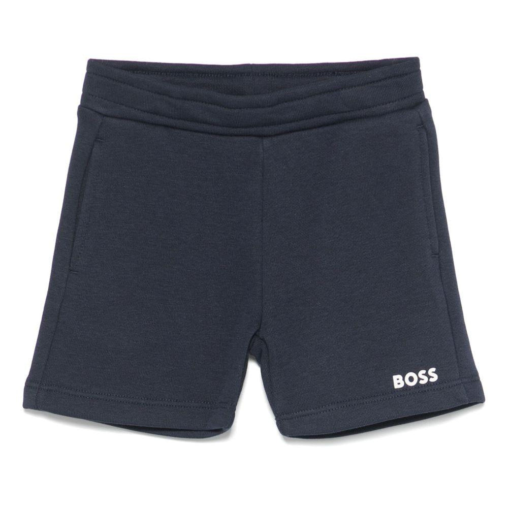 Bermuda per neonato Boss Kidswear blu con stampa con logo J52086 849 BOSS KIDS