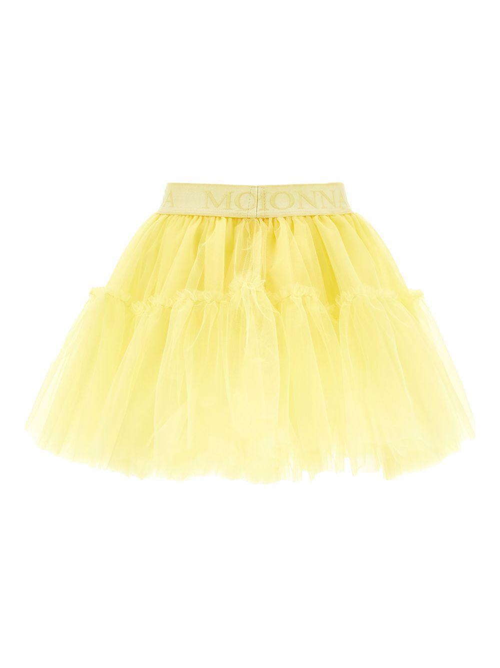 Gonna per bambina Monnalisa gialla con design a strati 17GGON T9945 0014 MONNALISA KIDS