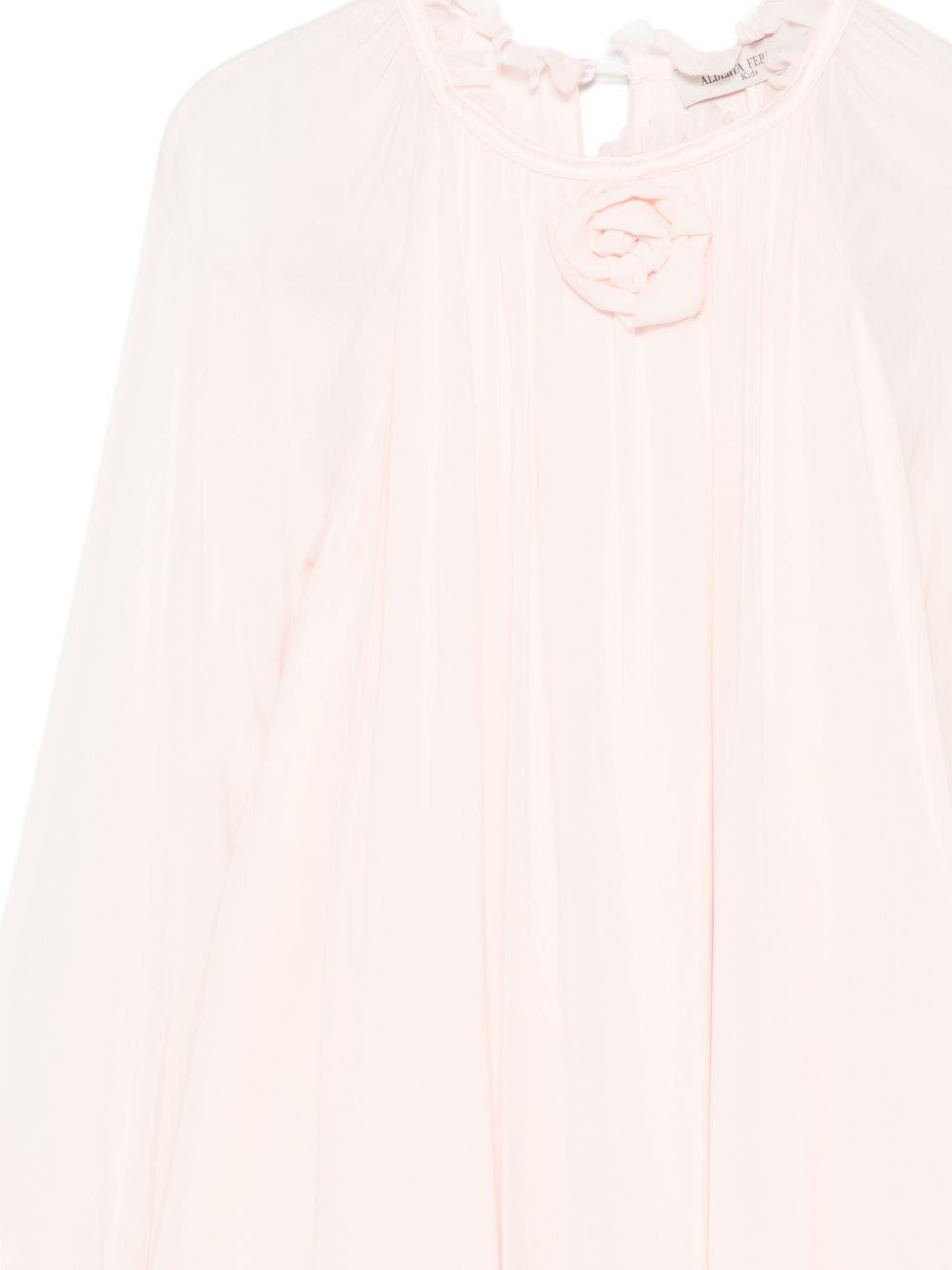 Abito per bambina Alberta Ferretti Kids rosa con dettaglio ruches R1G902 7140 0013 ALBERTA FERRETTI KIDS