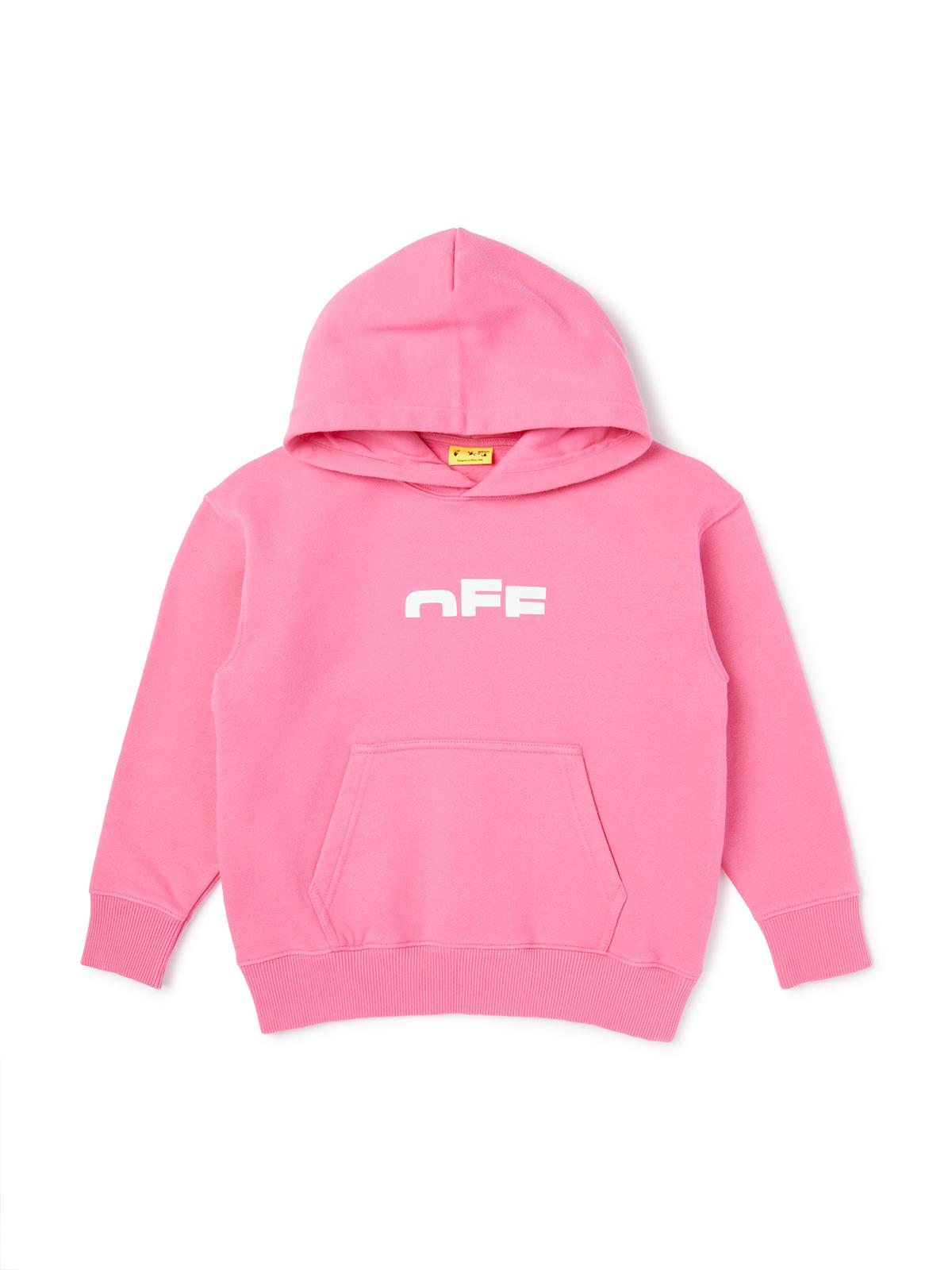 Felpa per bambina Off-White Kids rosa con logo sul davanti OGBB002F25FLE001 3201 OFF WHITE KIDS