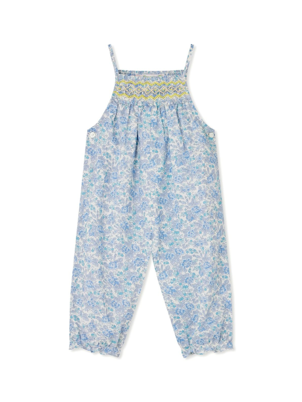 Salopette Smockee Lilisy per neonata Bonpoint blu con spalline sottili S05XPAW00003 510A BONPOINT
