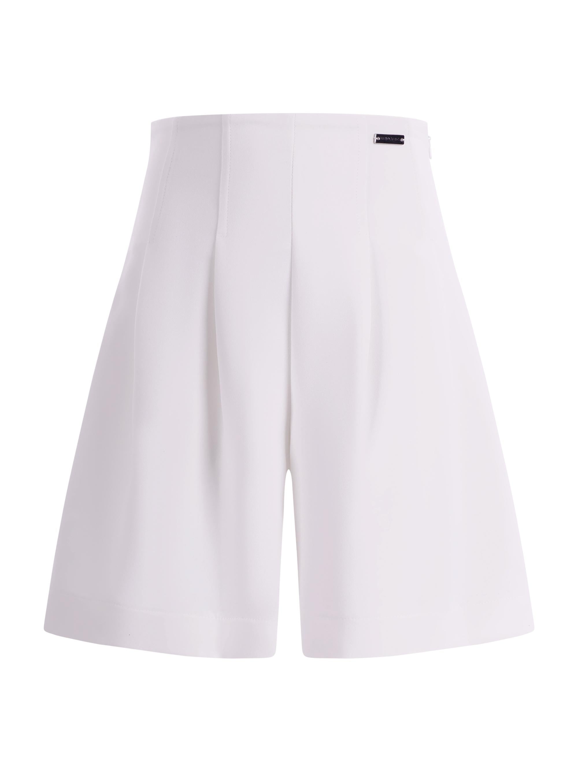 Bermuda per bambina Monnalisa bianco con pieghe 71G407 7303 0001 MONNALISA KIDS