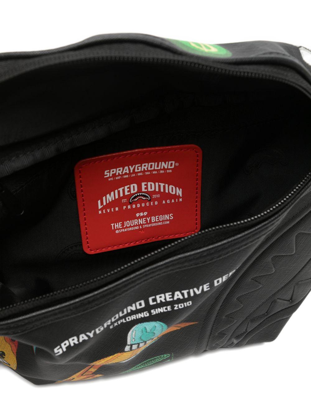 Marsupio per bambino Sprayground kid nero con stampa grafica 910B8289 NSZ SPRAYGROUND KIDS