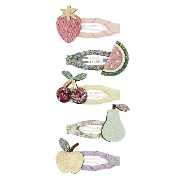 Set di cinque fermagli per bambina Mimi & Lula multicolore a forma di frutta 182040-23 FRUIT SALAD MIMI & LULA KIDS