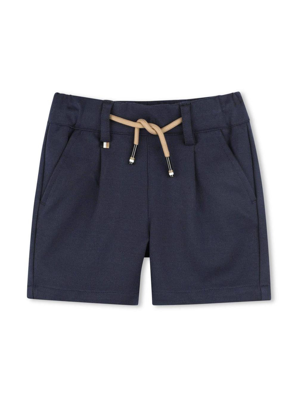 Shorts con pieghe per neonato BOSS Kidswear blu con passanti J52084 849 BOSS KIDS