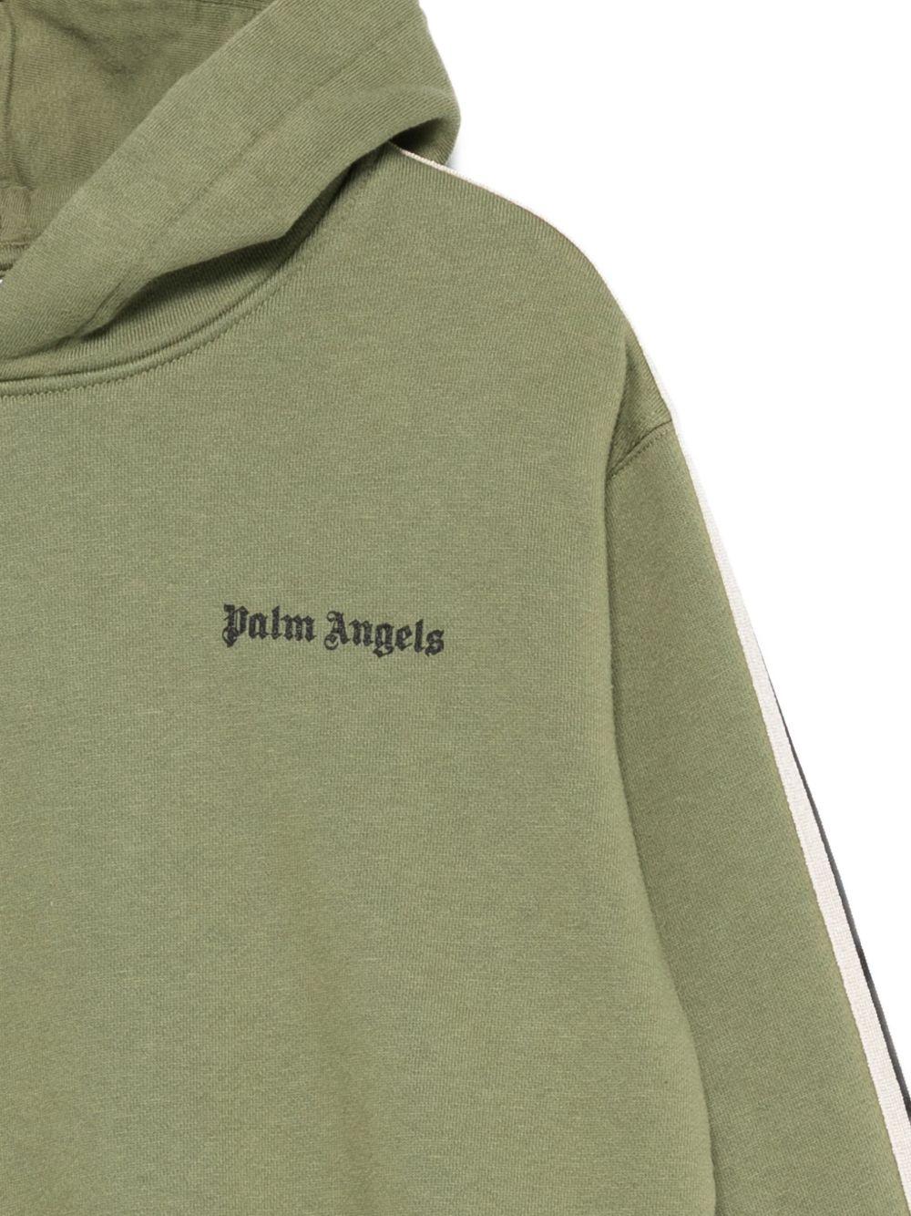 Felpa per bambino Palm Angels Kids verde con dettaglio logo PBBB012F25FLE008 5610 PALM ANGELS KIDS