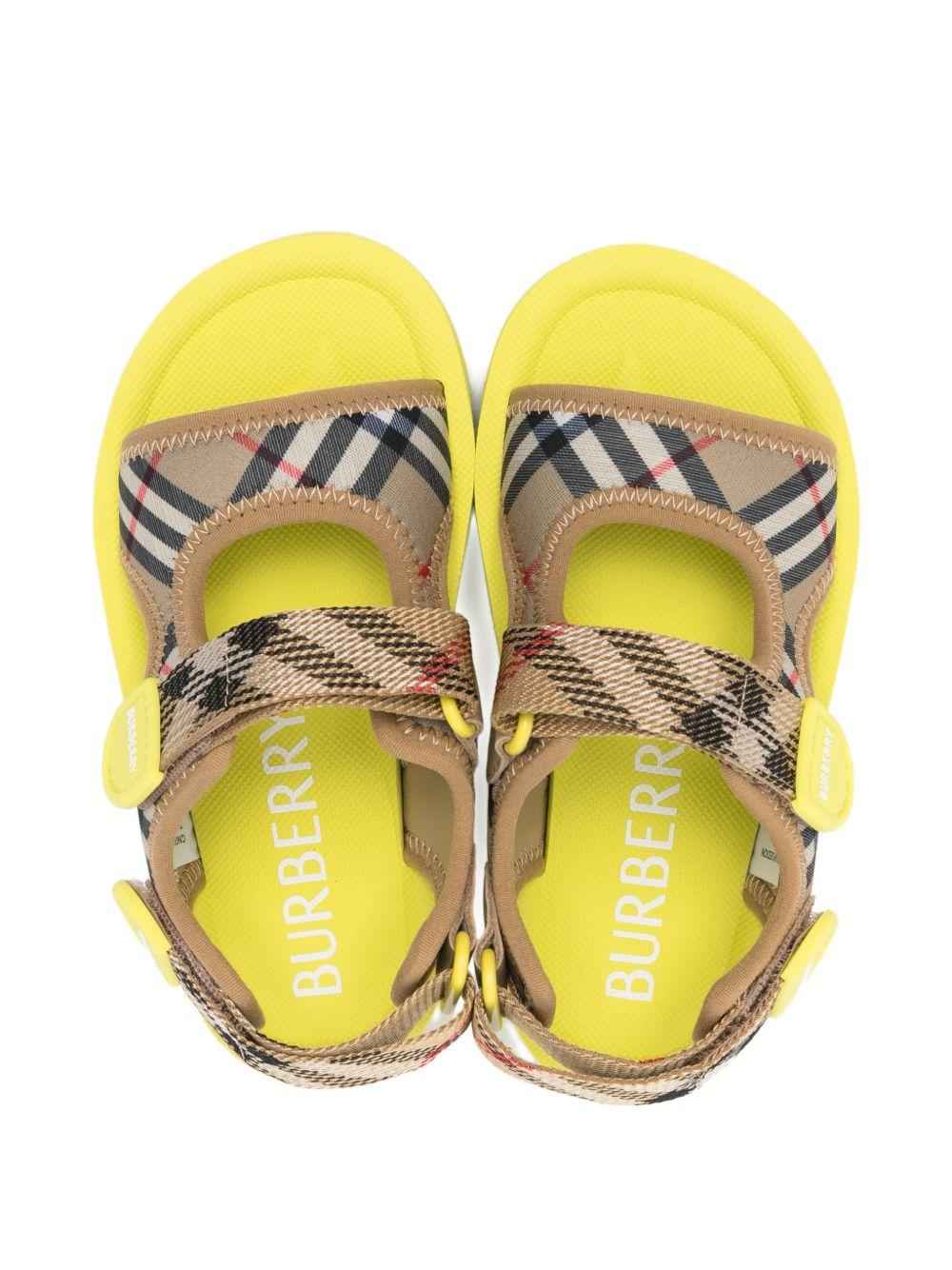 Sandali per bambino Burberry Kids beige con motivo Vintage Check 8118439 B9171 BURBERRY KIDS