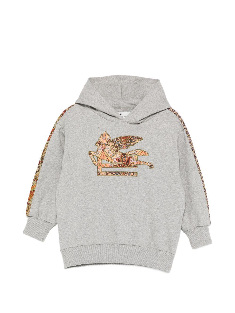 Felpa per bambino Etro Kids grigia con cappuccio GY4P30 Z3188 806 ETRO KIDS