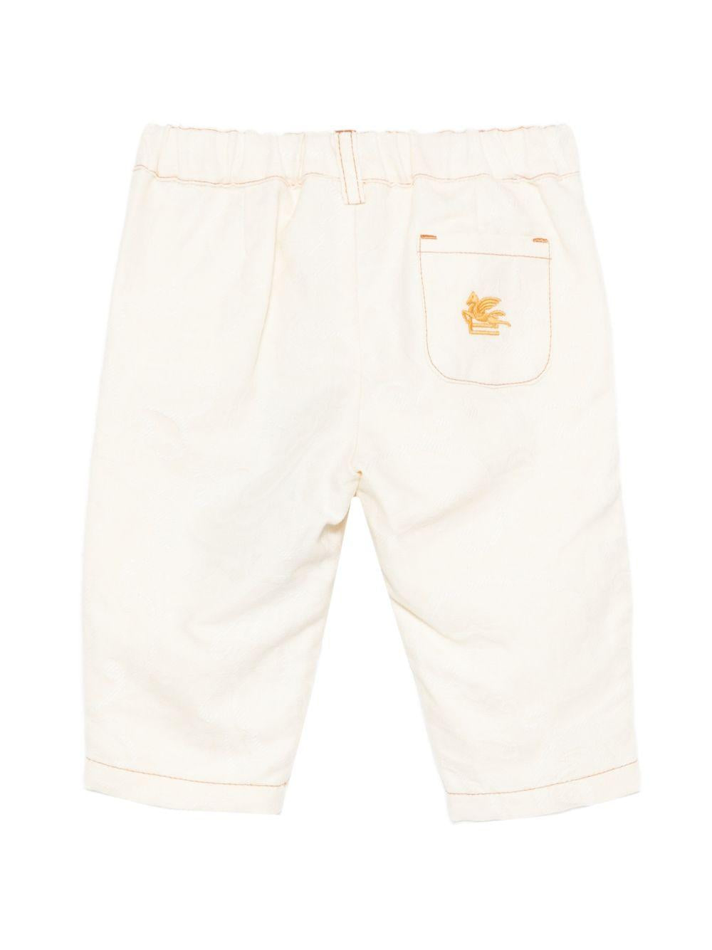 Shorts per neonato Etro Kids bianchi con ricamo logo sul retro GY6500 I0308 105 ETRO KIDS