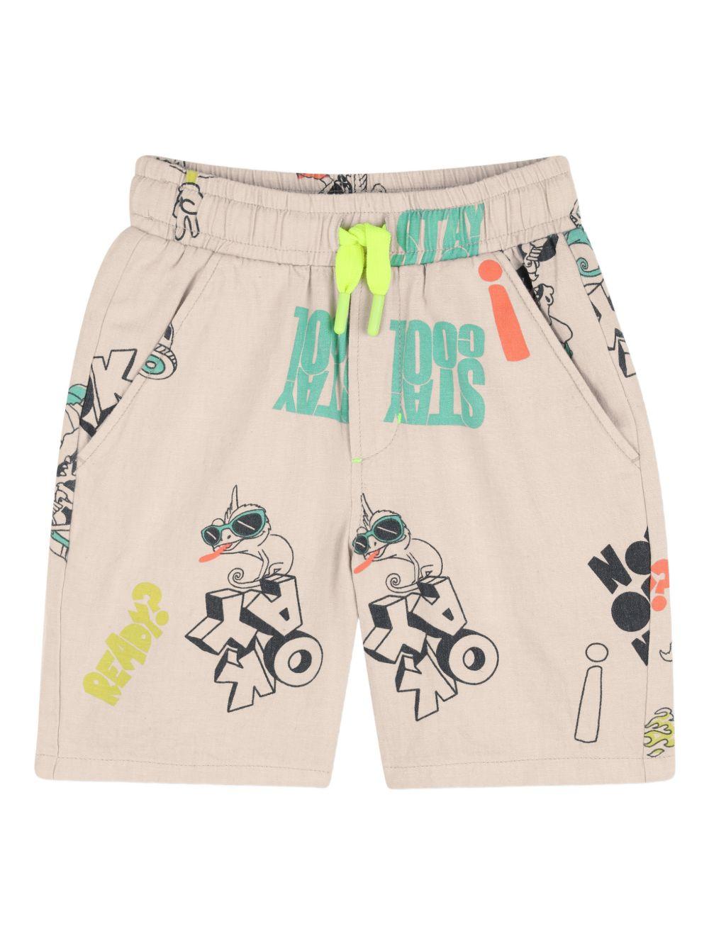 Bermuda per bambino Billieblush beige con stampa U21724 130 BILLIEBLUSH KIDS