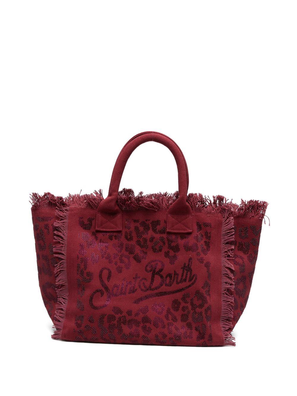 Borsa Vanity MC2 Saint Barth burgundy con stampa animalier con glitter VANI001 00269L MC2 ST. BARTH KIDS