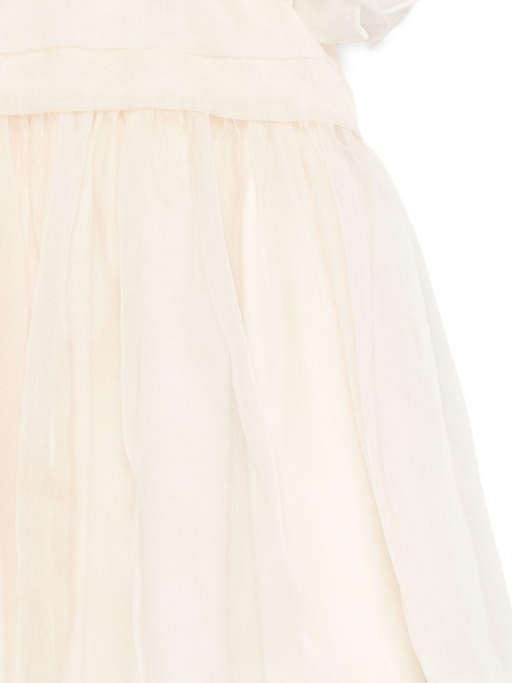 Abito per neonata Emporio Armani Kids beige con colletto alla Peter Pan EG000546 AF21205 U1124 EMPORIO ARMANI KIDS