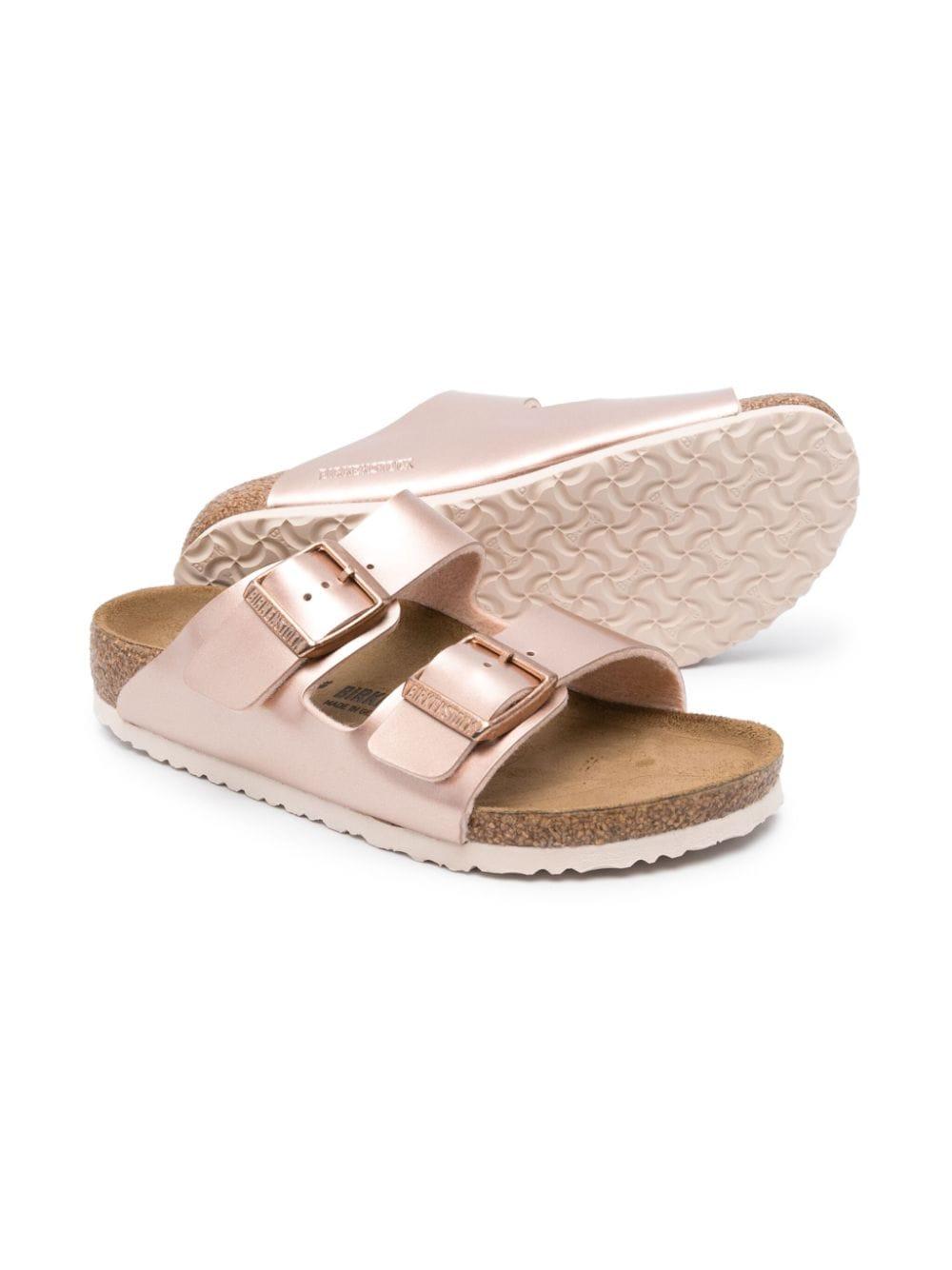 Ciabatte per bambina Birkenstock Kids Arizona rosa con doppia fibbia 1012478 COPPER BIRKENSTOCK KIDS