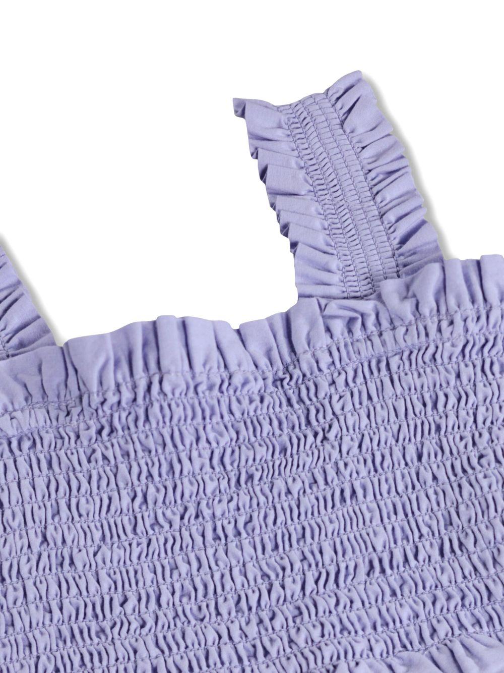 Top Rolfia per bambina Molo viola con corsetto arricciato 2S26C401 5622 MOLO