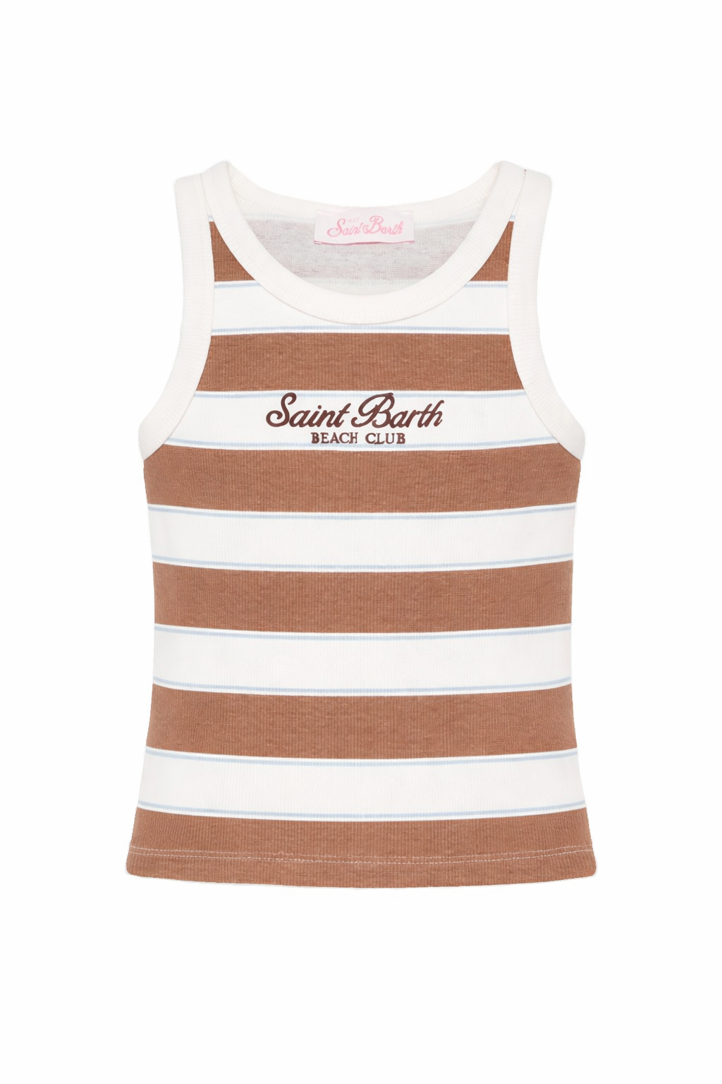Canotta per bambina MC2 Saint Barth Kids multicolore con design a righe BLUE002 02675L MC2 ST. BARTH KIDS