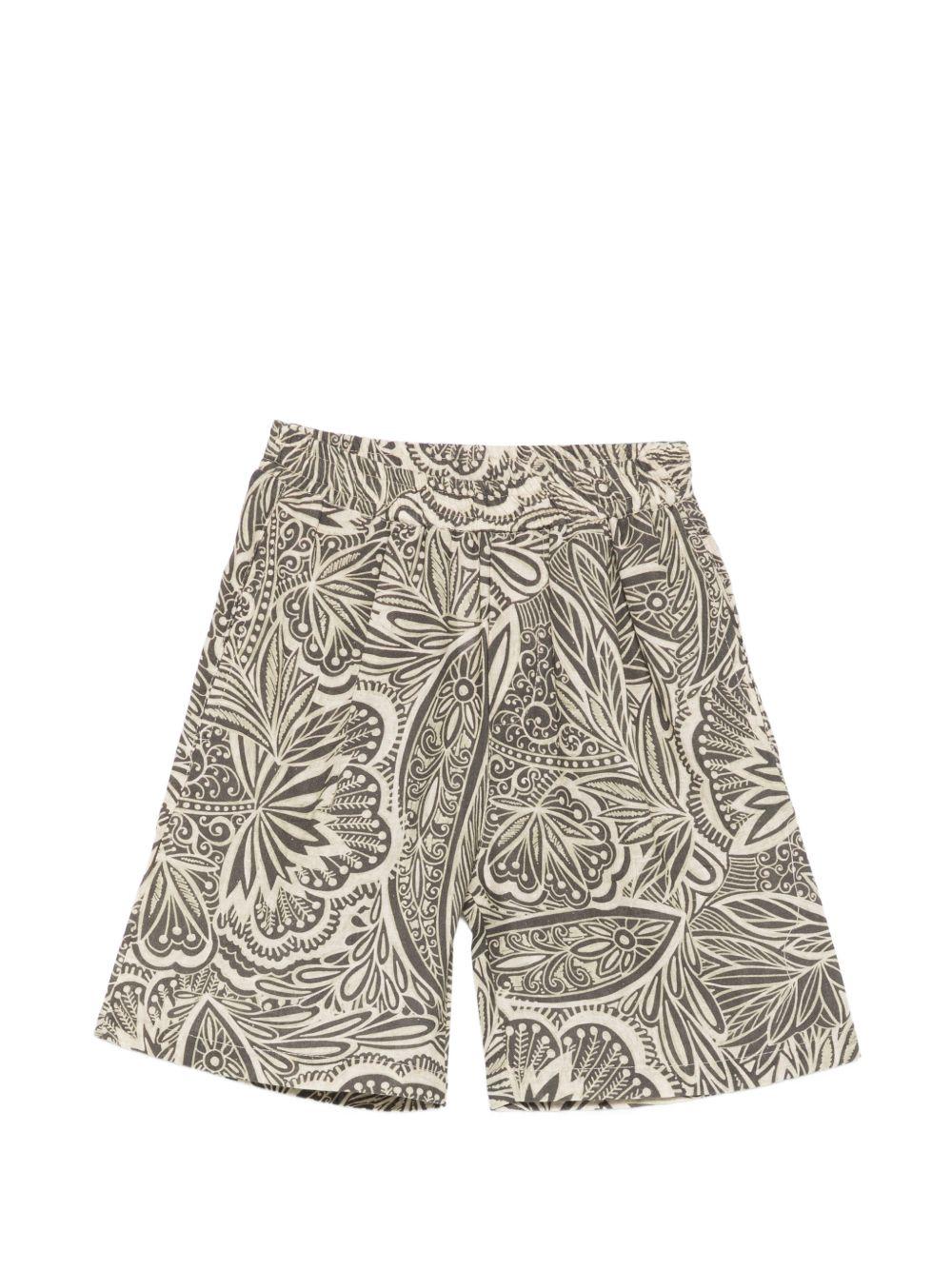 Shorts per bambino Paolo Pecora Kids verde oliva con tasche stampate PP4295 OLIVA PAOLO PECORA KIDS